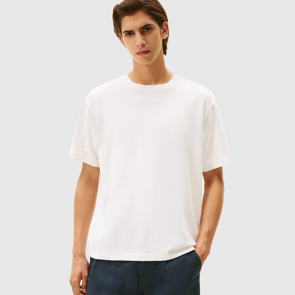 Tommy Hilfiger Small Crest Graphic T-Shirt - Ecru |ThirdBaseUrban