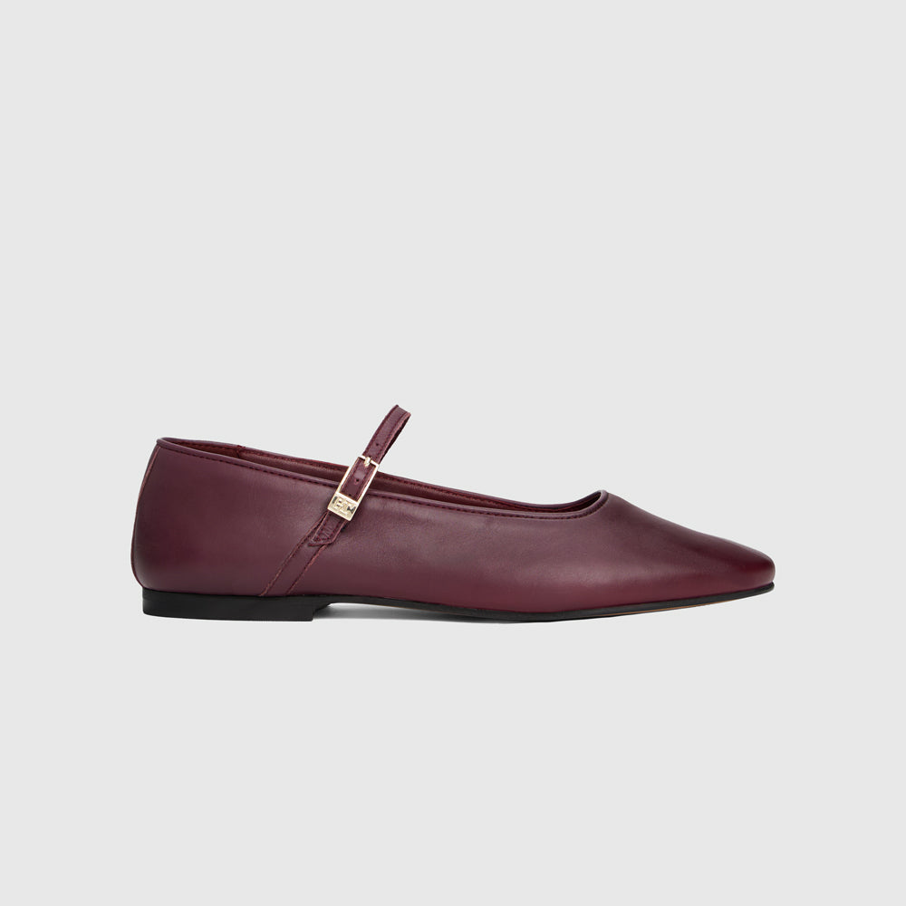 Tommy Hilfiger Smooth Leather Maryjane - Burgandy |ThirdBaseUrban