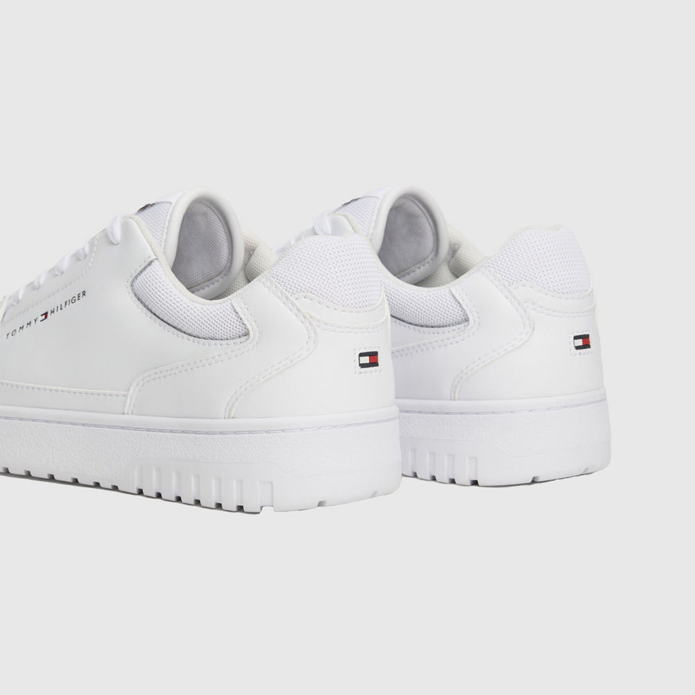 Basket Core Leather Sneaker - White