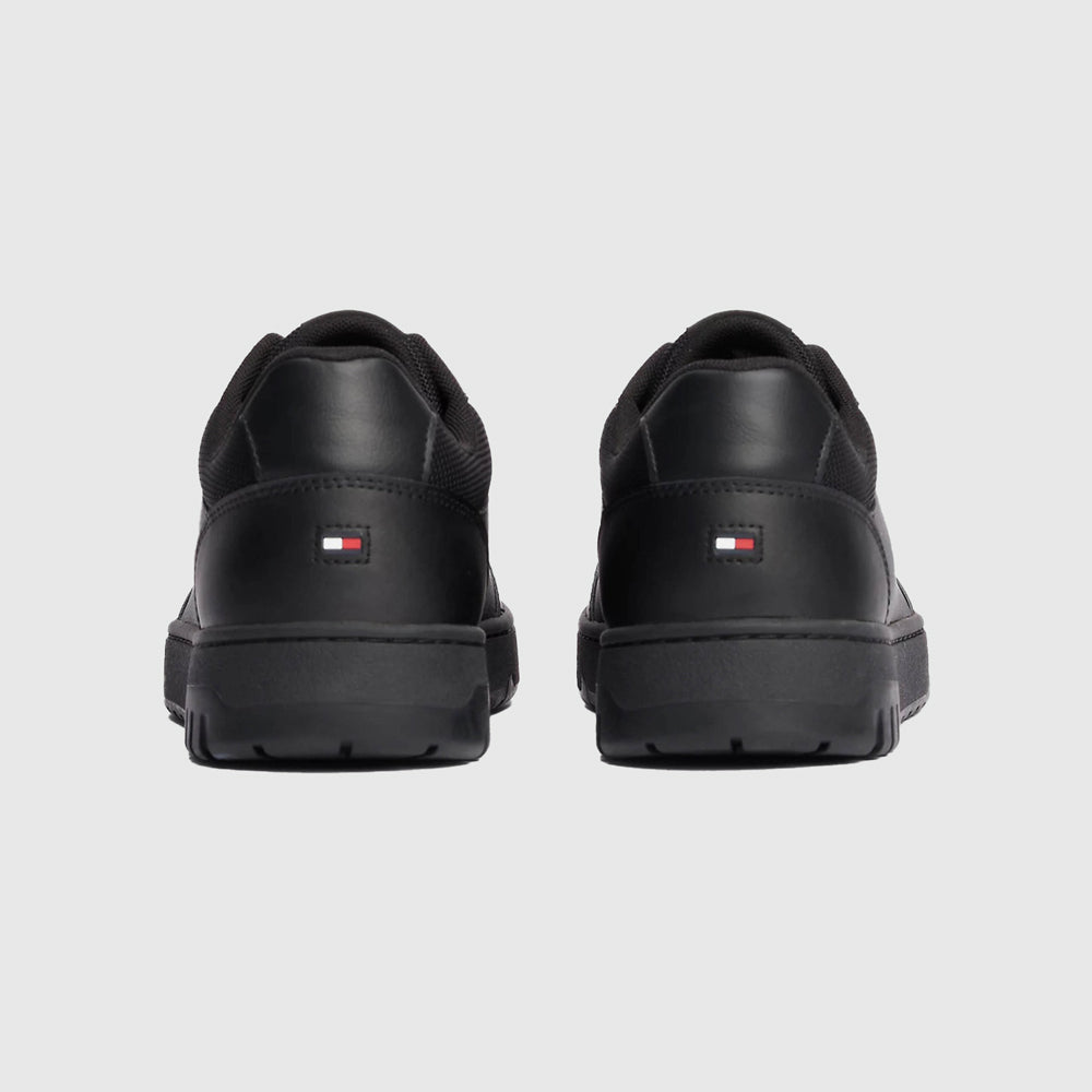 Leather Basket Core Sneaker - Black