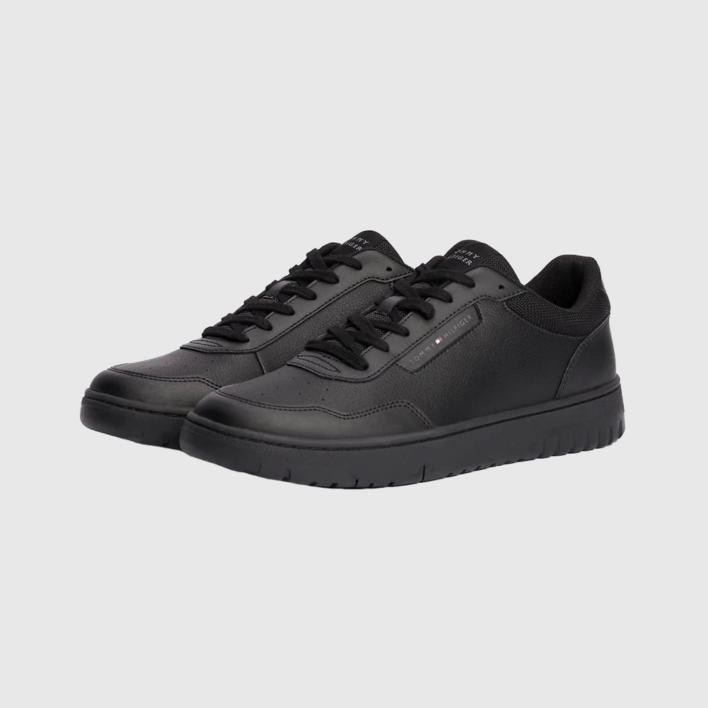 Leather Basket Core Sneaker - Black