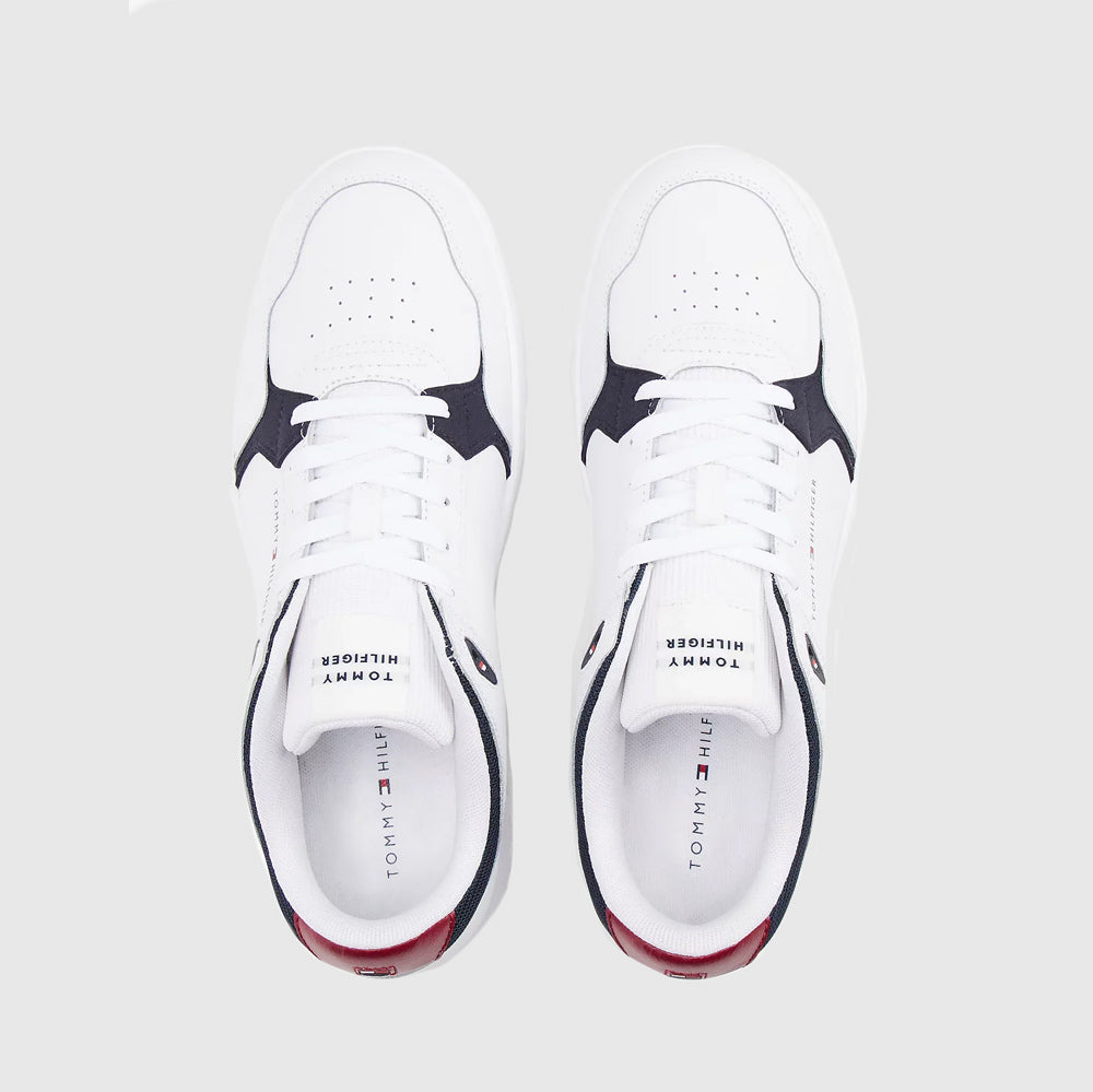 Basket Core Leather Sneaker - White