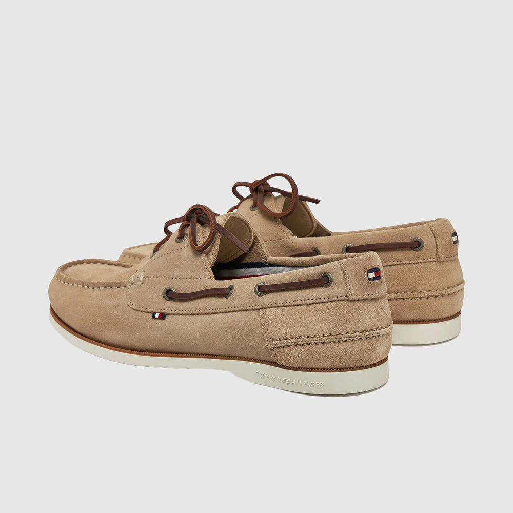 Tommy Hilfiger Boat Suede Shoe Beige |ThirdBaseUrban