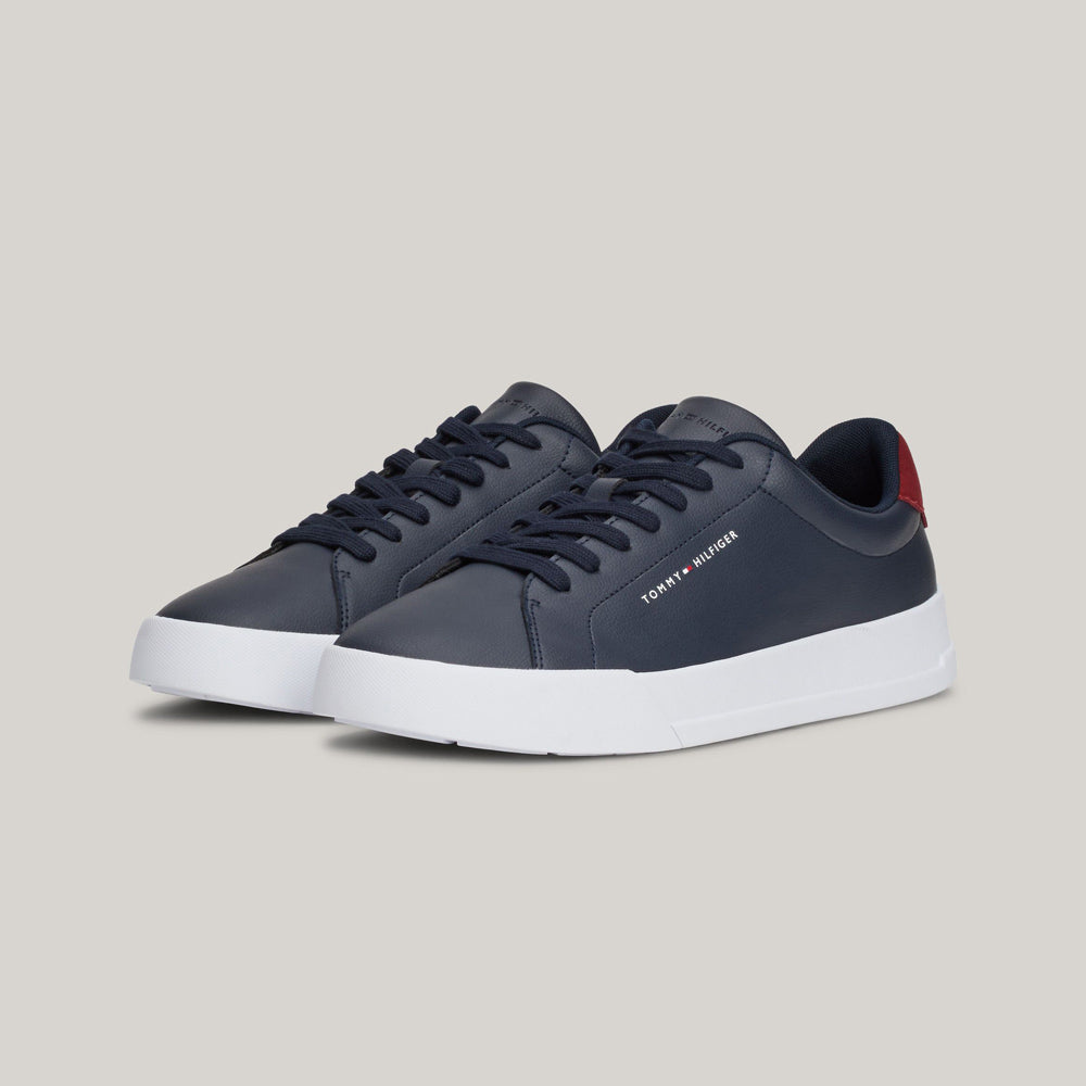 Court Leather Grain Sneaker - Navy