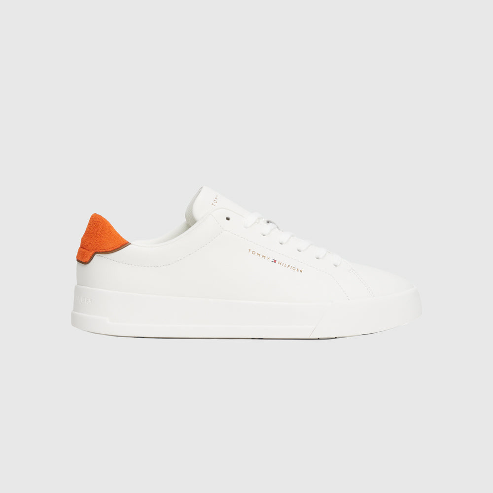 Tommy Hilfiger Court Leather Sneaker - Ecru |ThirdBaseUrban
