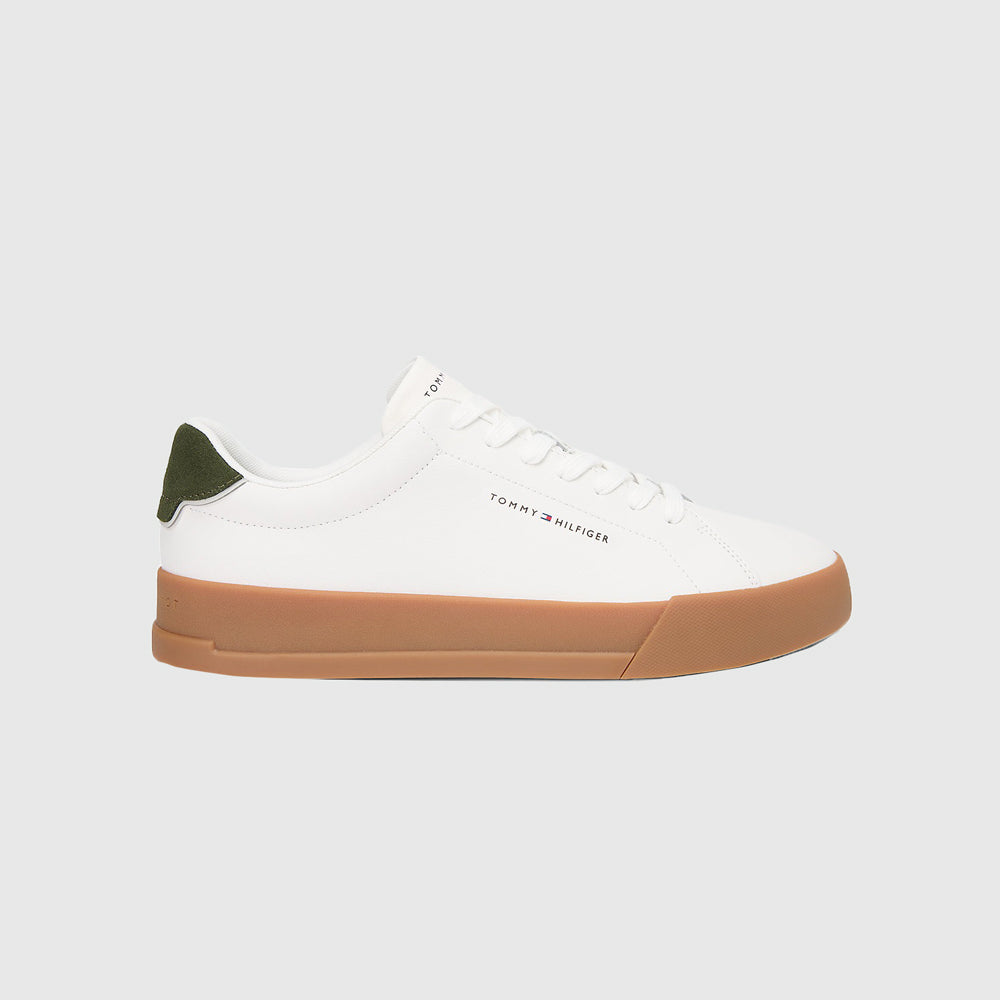 Tommy Hilfiger Court Leather Sneaker - Ecru |ThirdBaseUrban