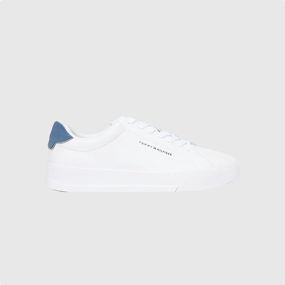 Tommy Hilfiger Court Leather Sneaker - White Multi |ThirdBaseUrban