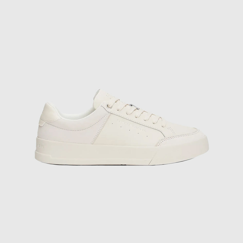 Tommy Hilfiger Court Nubuck Sneaker - Off White |ThirdBaseUrban