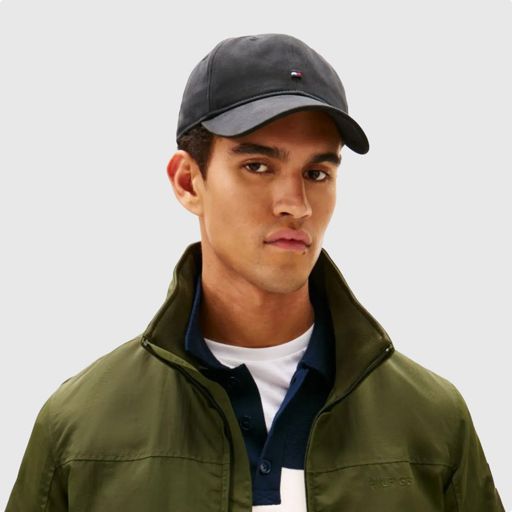 Tommy Hilfiger Flag '85 Soft 6 Panel Cap - Black |ThirdBaseUrban