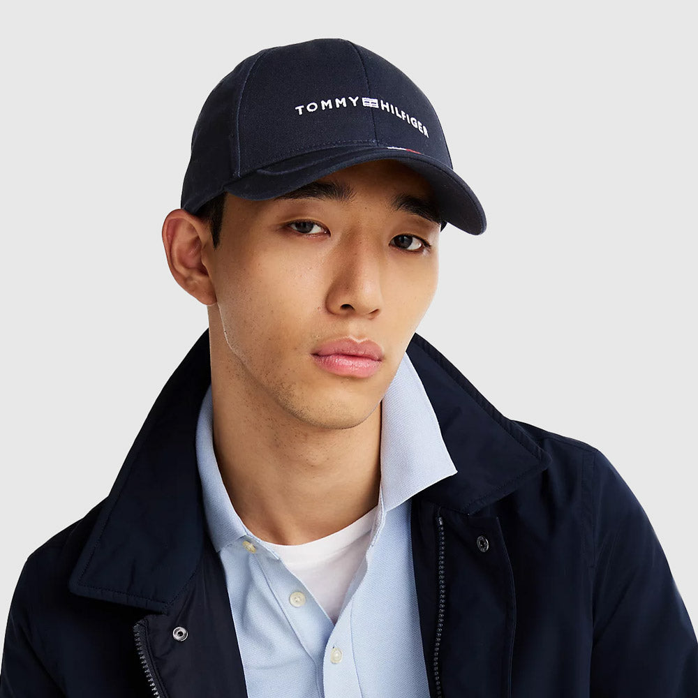 Tommy Hilfiger Embroidery Baseball Cap - Navy |ThirdBaseUrban