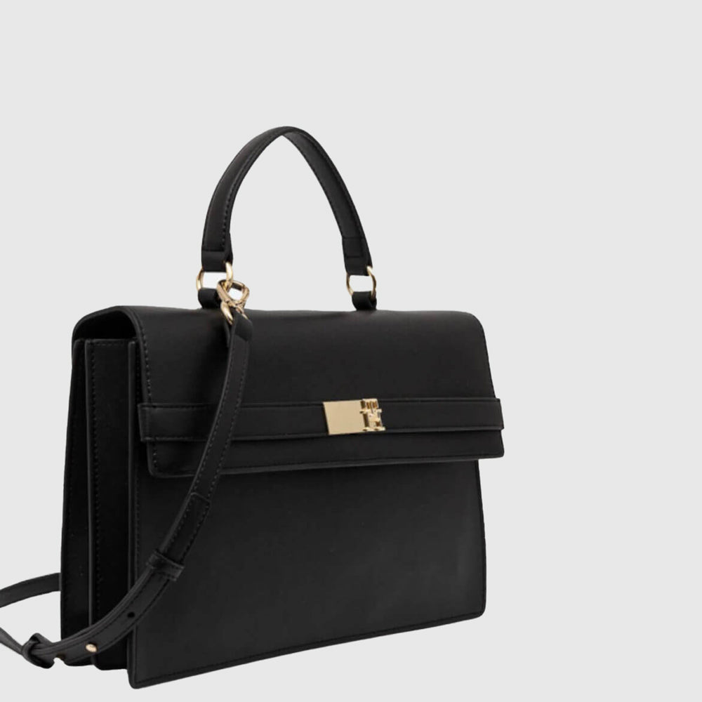 Heritage Flap Satchel - Black
