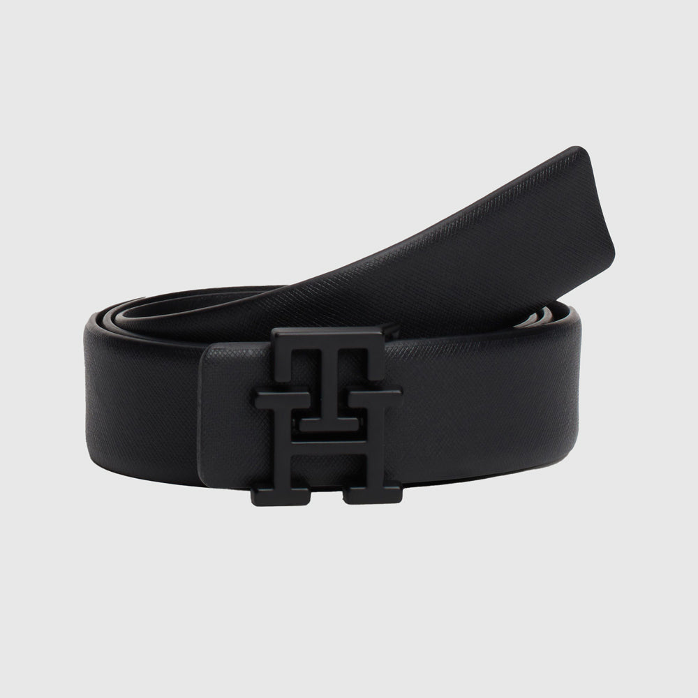 Tommy Hilfiger Plaque Belt - Black|ThirdBaseUrban