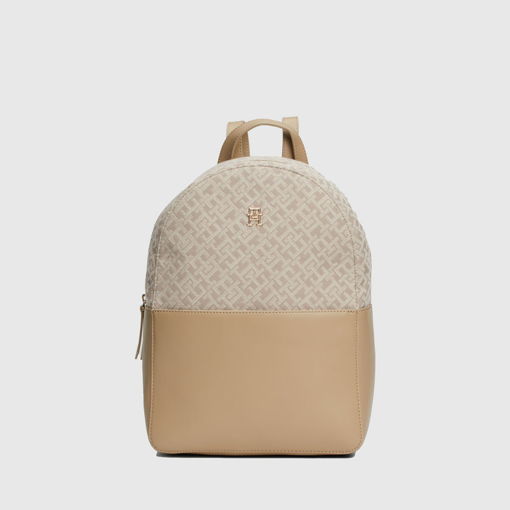 Tommy Hilfiger Jacquard Backpack - Beige |ThirdBaseUrban