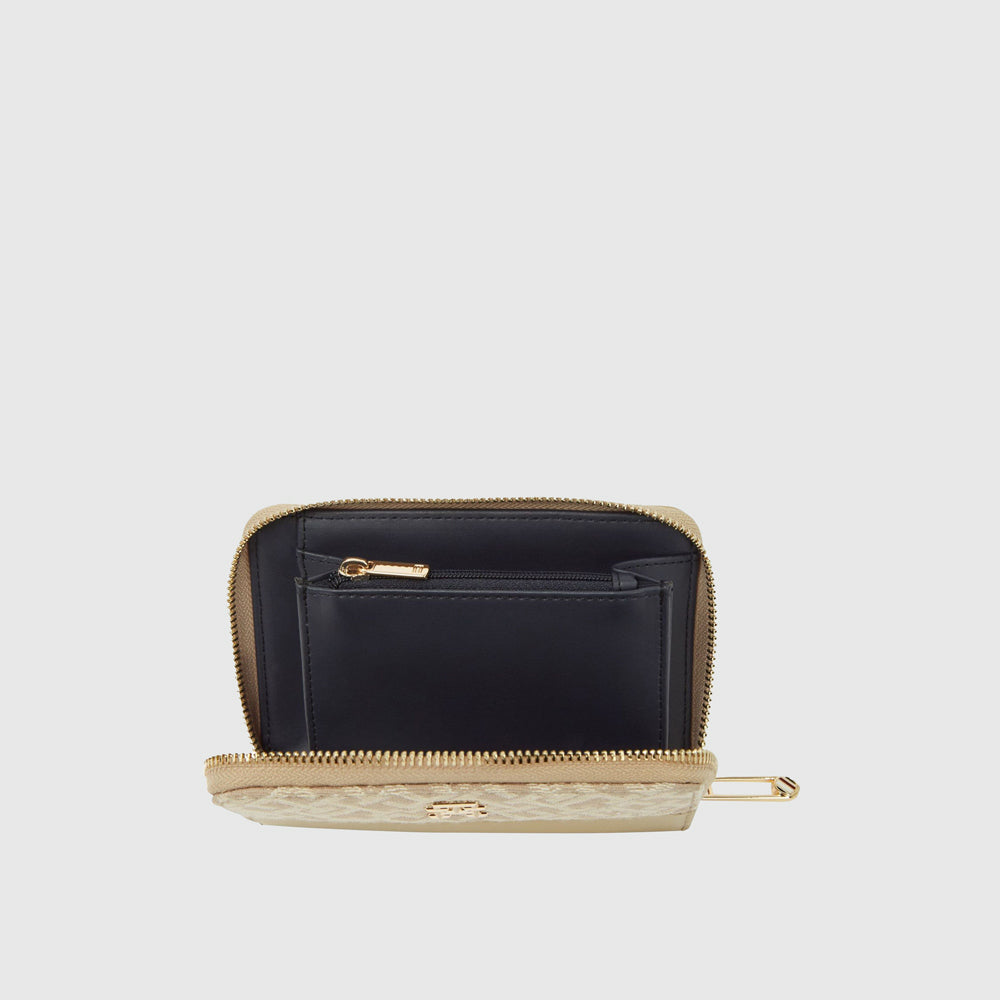 Jacquard Wallet - Beige