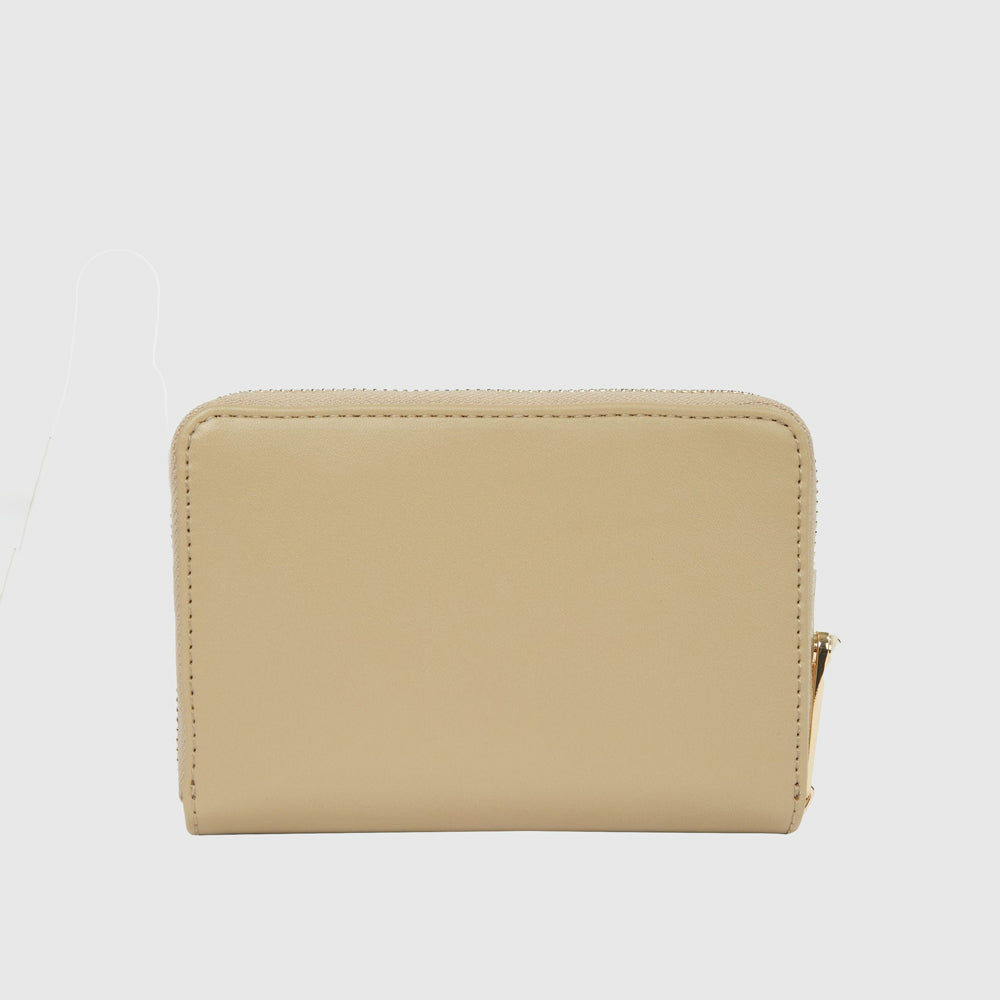 Jacquard Wallet - Beige