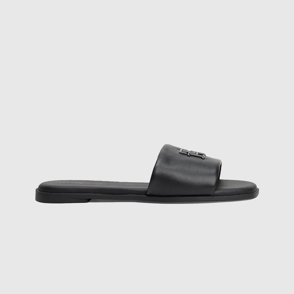 Hardware Leather Mule - Black