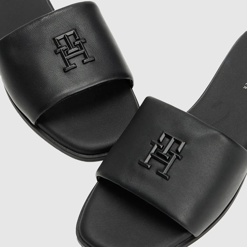 Hardware Leather Mule - Black