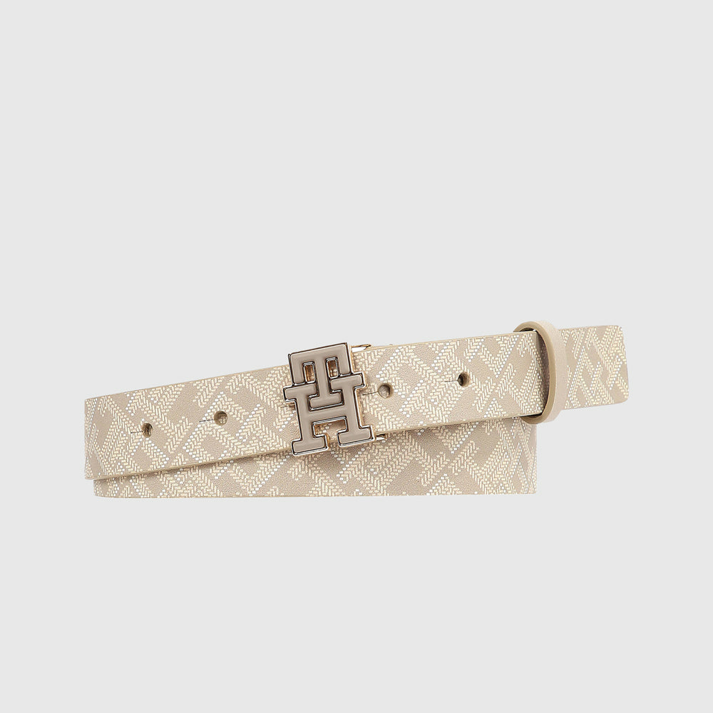 Tommy Hilfiger Logo Mono 2.5 Belt - Beige |ThirdBaseUrban