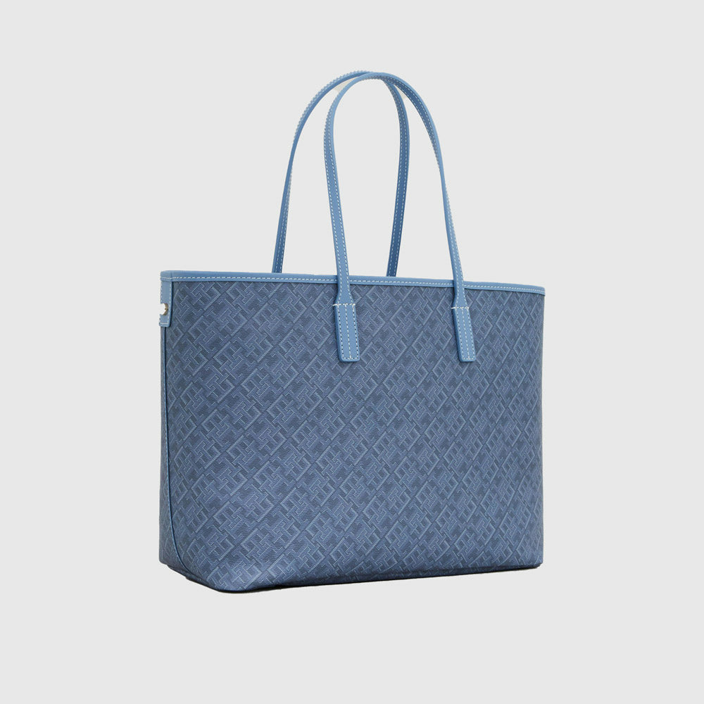 Monoplay Leather Tote Bag -Blue Multi