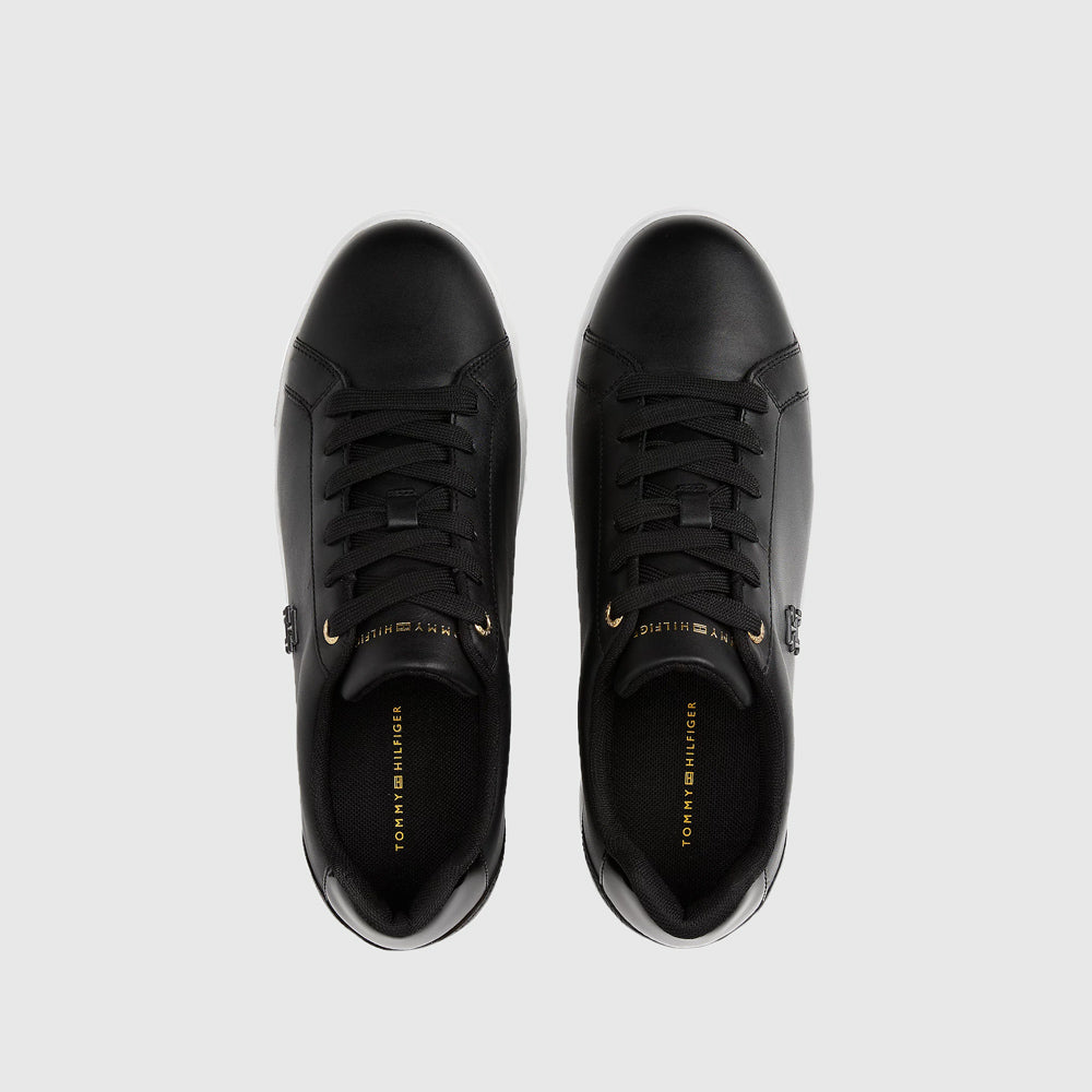 Platform Court Sneaker - Black