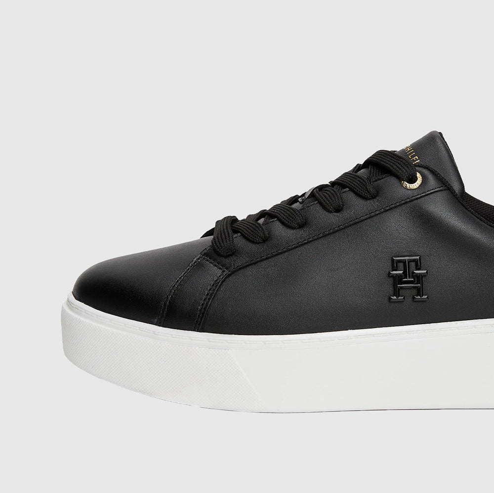 Platform Court Sneaker - Black