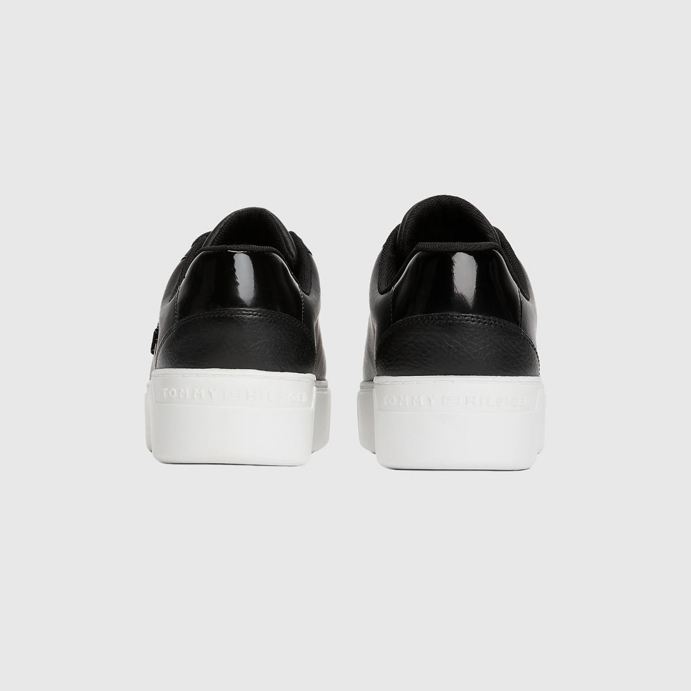 Platform Court Sneaker - Black