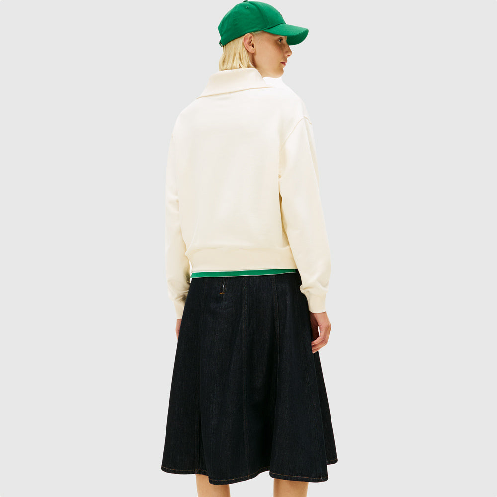 Script Zip Terry Sweatshirt - Calico