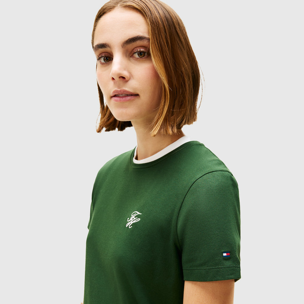 Script T-Shirt - Forest Green