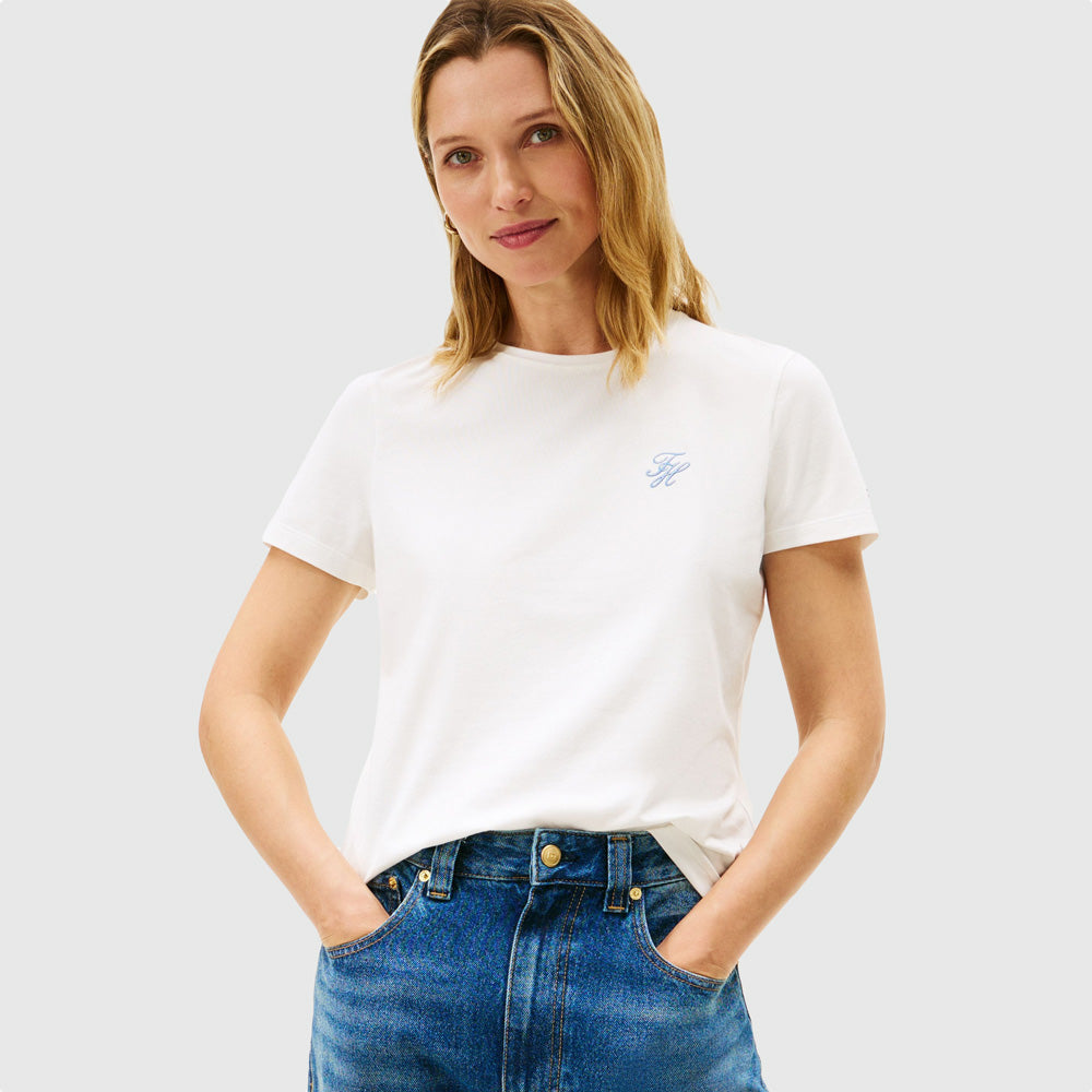 Tommy Hilfiger Script T-Shirt - Ecru |ThirdBaseUrban