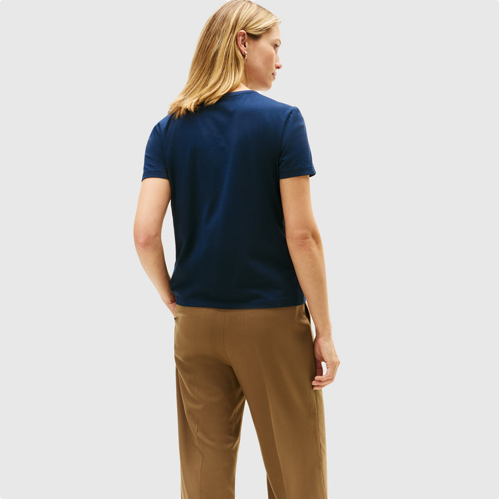 Script T-Shirt - Dark Night Navy
