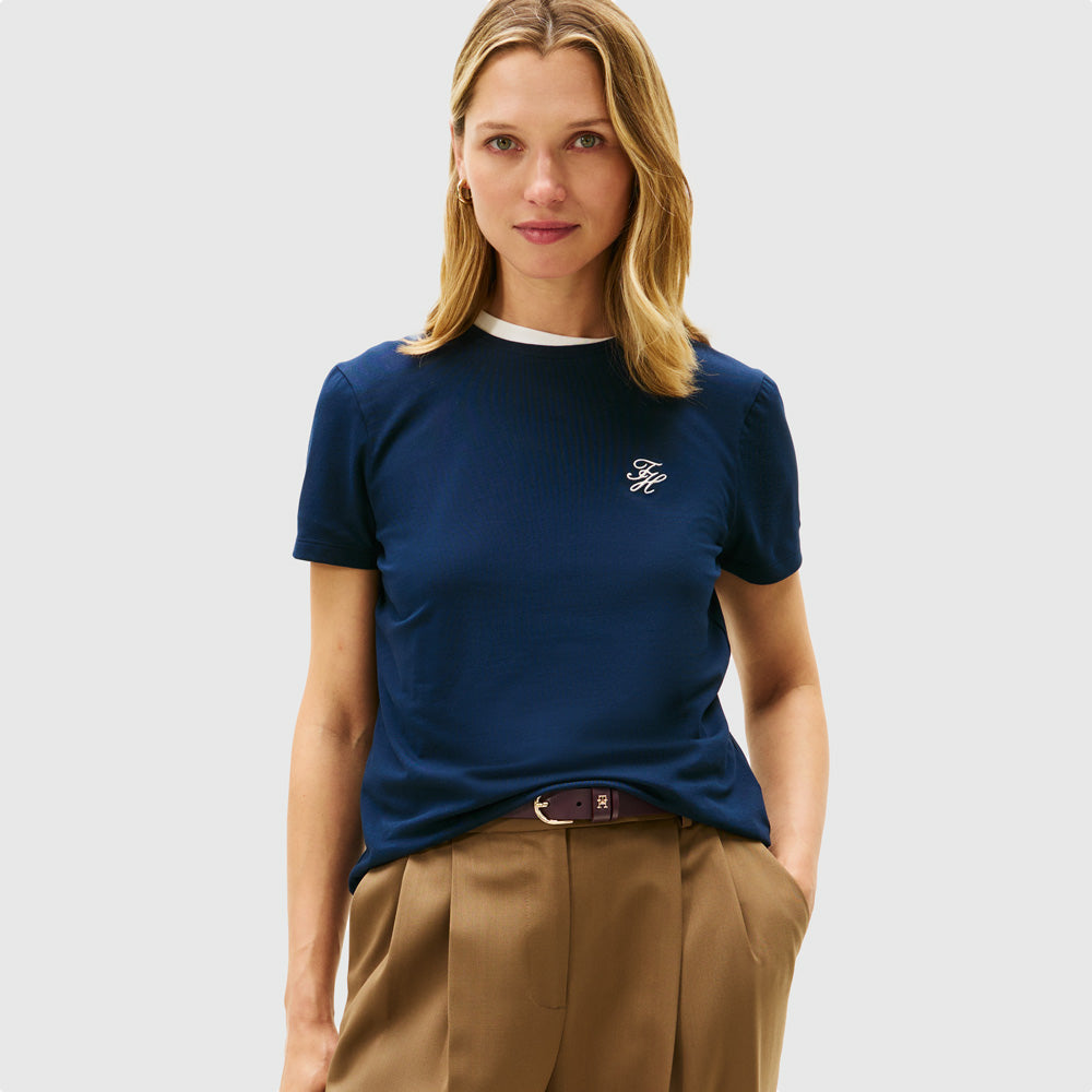 Tommy Hilfiger Script T-Shirt - Dark Night Navy |ThirdBaseUrban