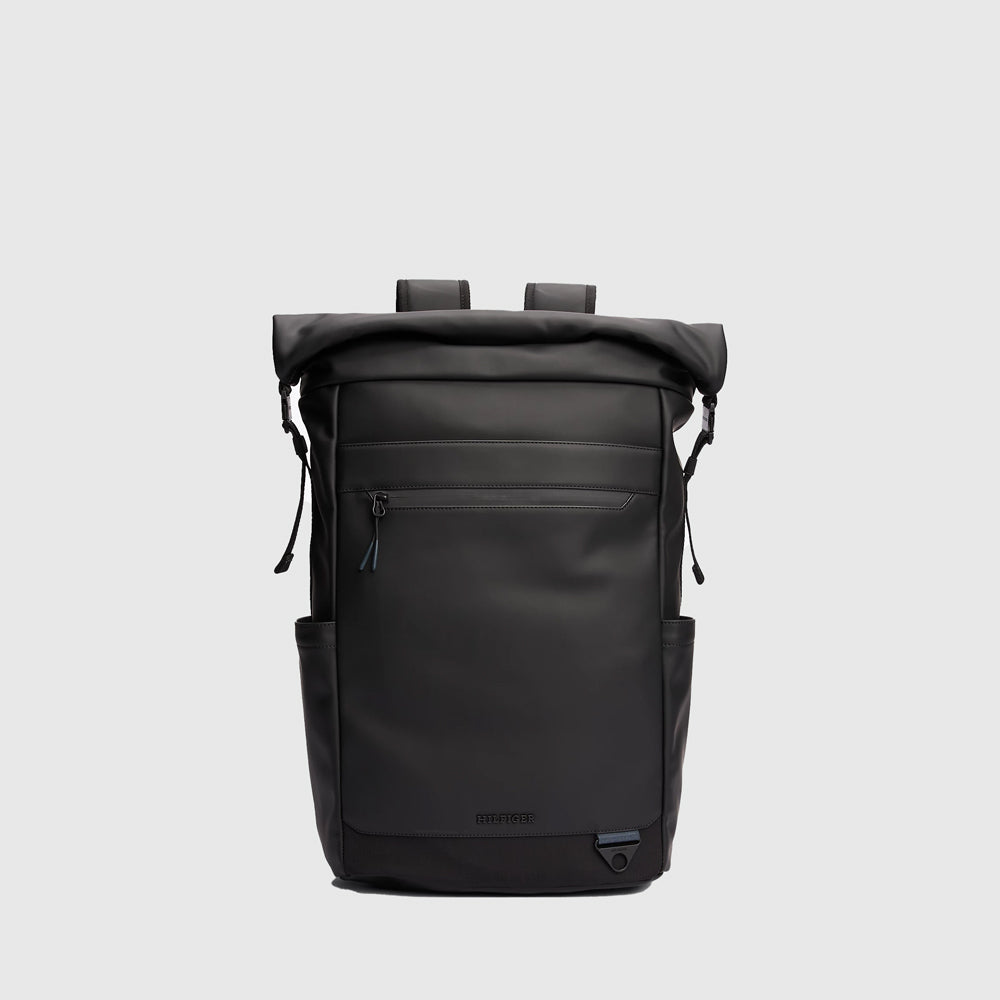 Tommy Hilfiger Seasonal Rolltop Backpack - Black |ThirdBaseUrban