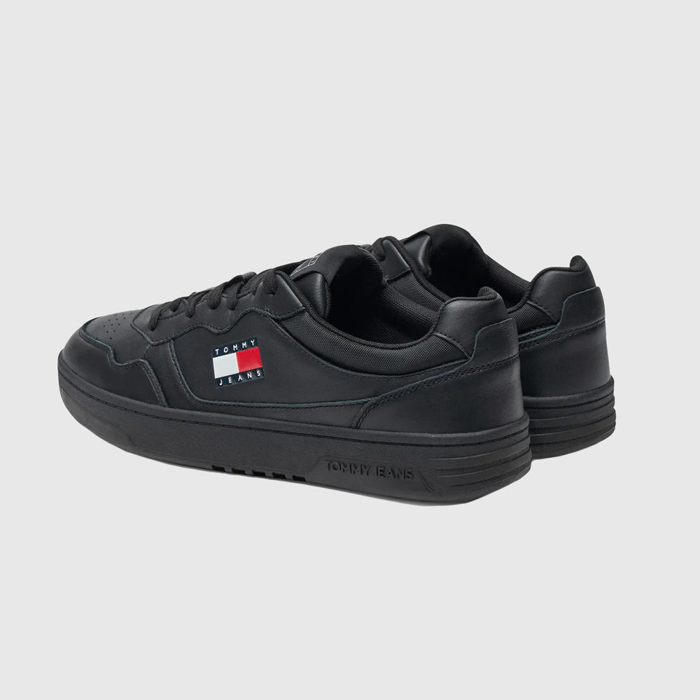 Cupsole Leather Sneaker - black