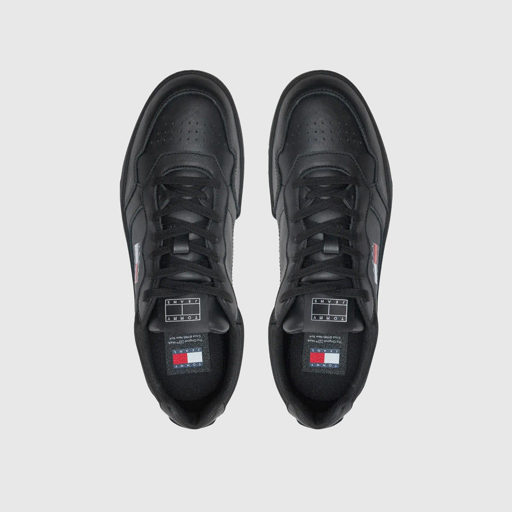 Cupsole Leather Sneaker - black