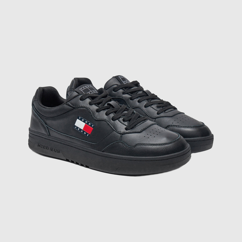 Cupsole Leather Sneaker - black