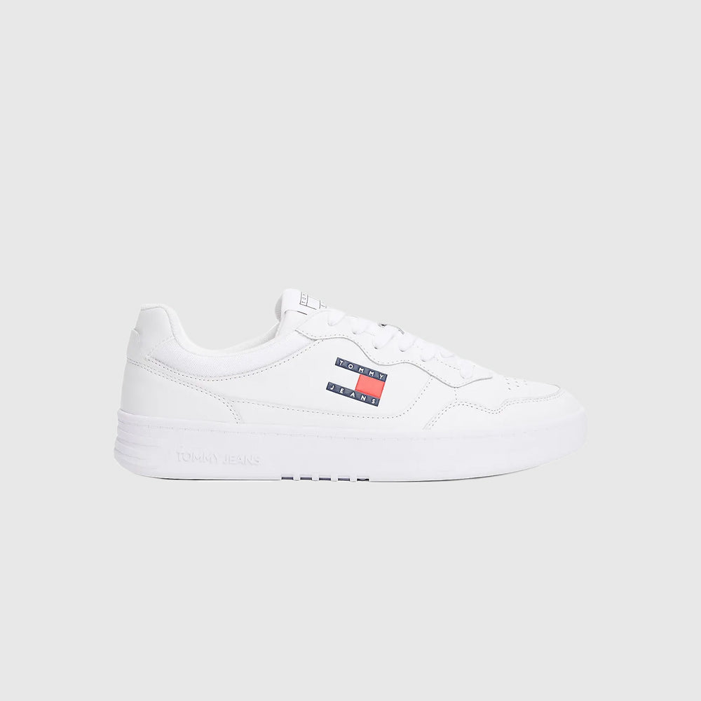 Tommy Hilfiger Cupsole Leather Sneaker - White |ThirdBaseUrban