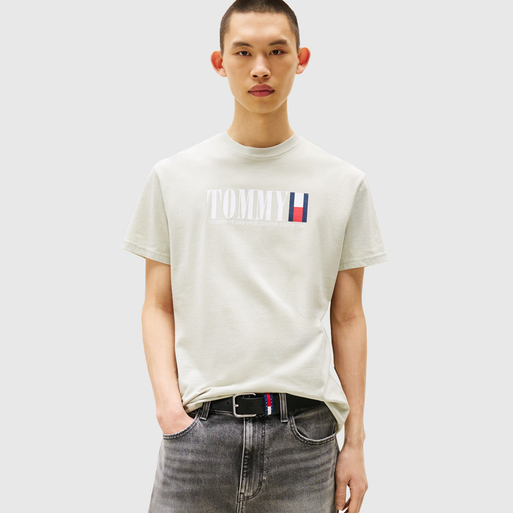 Tommy Hilfiger Dna Flag T - Shirt - Sage |ThirdBaseUrban