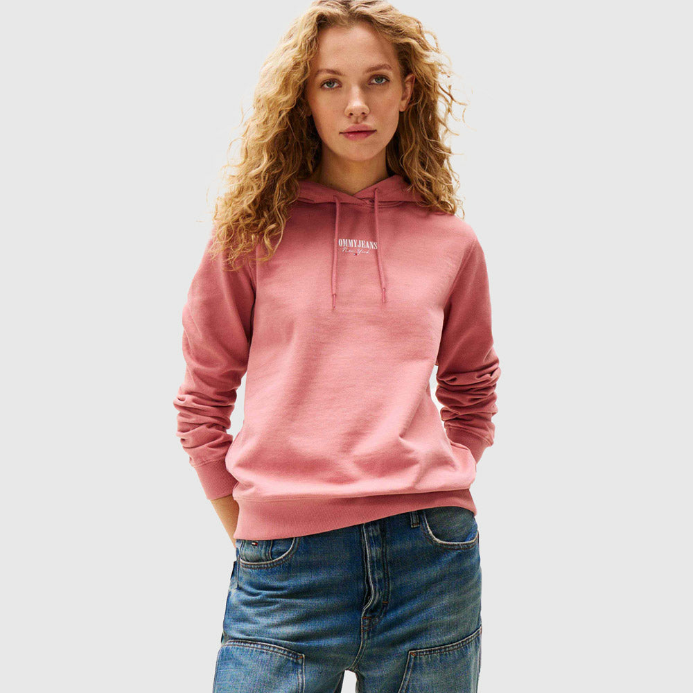 Tommy Hilfiger Logo Hoodie - Berry |ThirdBaseUrban