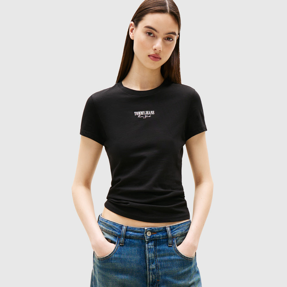 Tommy Hilfiger Essential T Shirt Black |ThirdBaseUrban