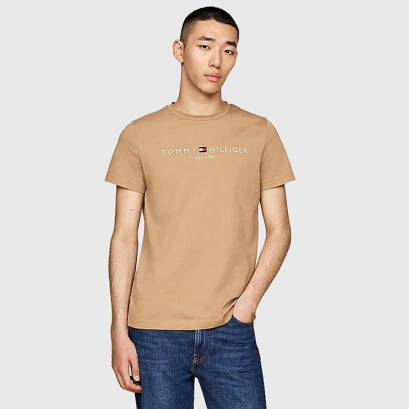 Tommy Hilfiger Tommy Logo T-Shirt - Khaki |ThirdBaseUrban