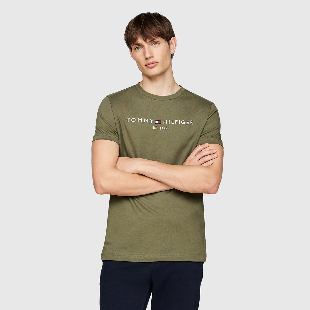 Tommy Hilfiger Tommy Logo T-Shirt - Olive |ThirdBaseUrban