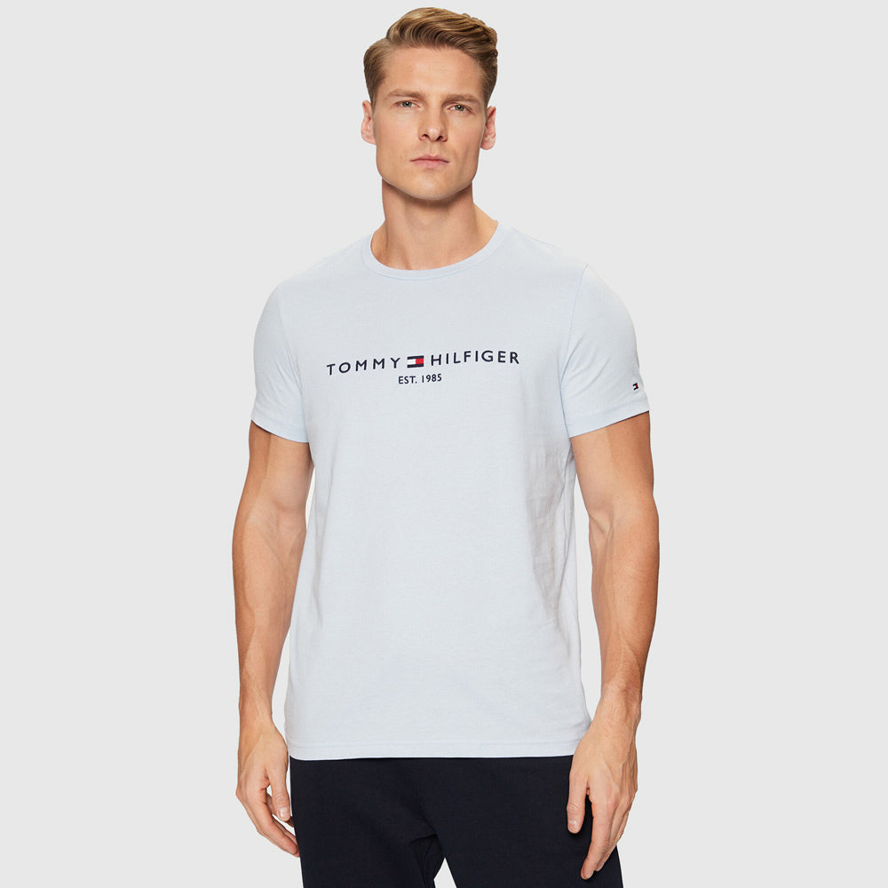 Tommy Hilfiger Logo T-Shirt - Light Blue |ThirdBaseUrban