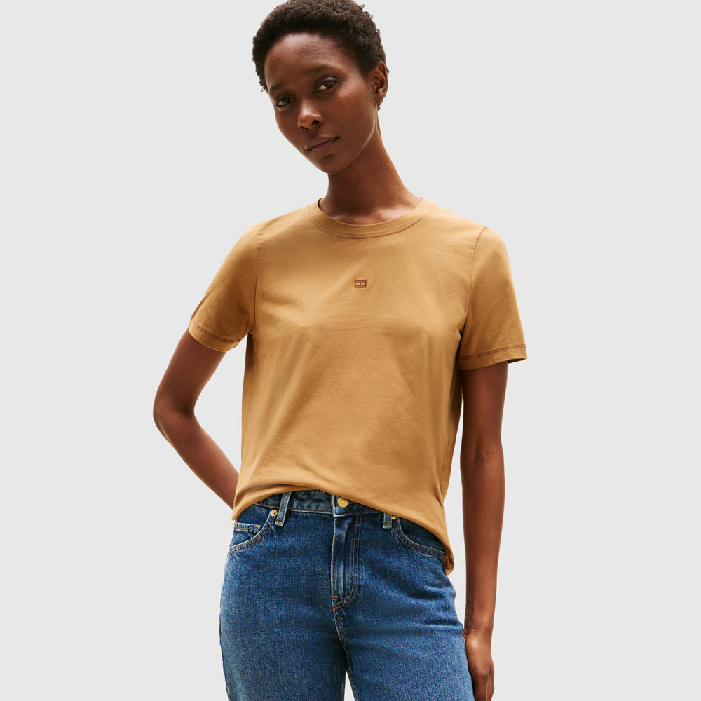 Tommy Hilfiger Tonal Flag T - Shirt - Brown |ThirdBaseUrban