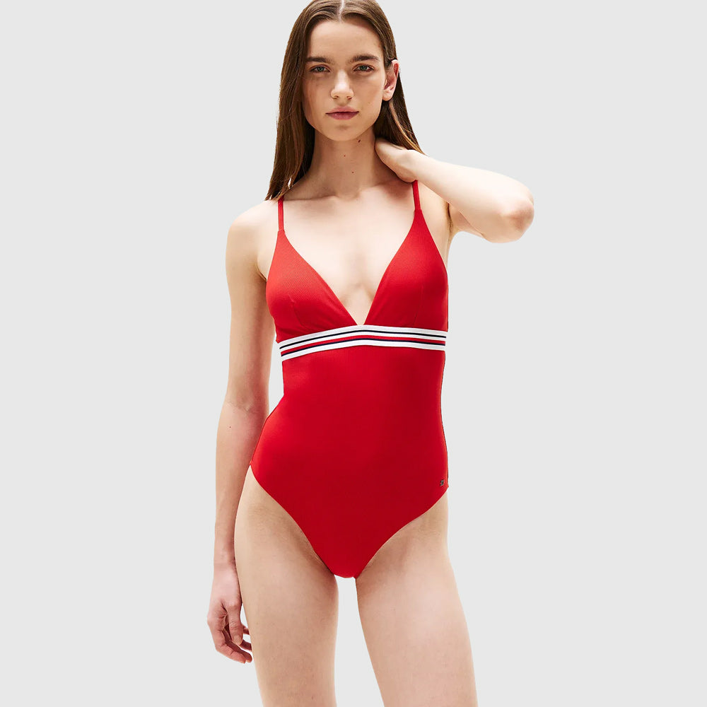  Tommy Hilfiger Triangle One Piece - Red |ThirdBaseUrban