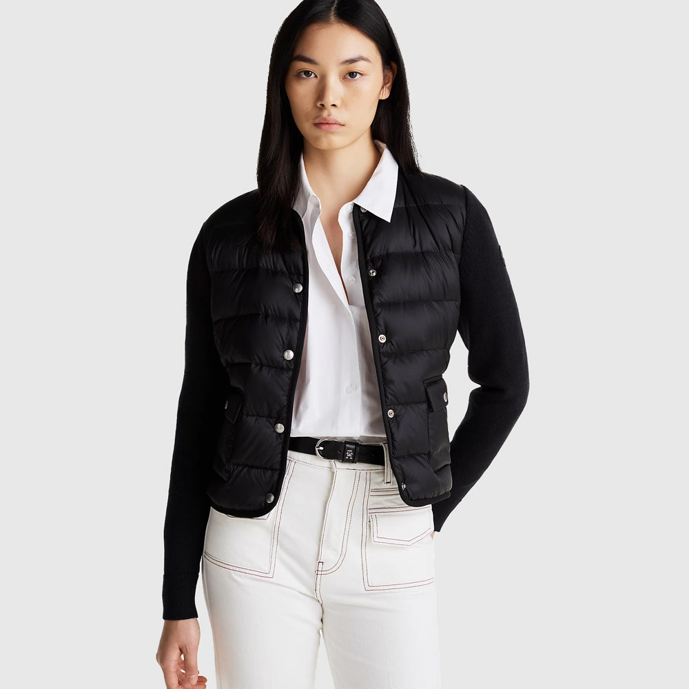 Tommy Hilfiger Contrast Quilted Jacket - Black |ThirdBaseUrban