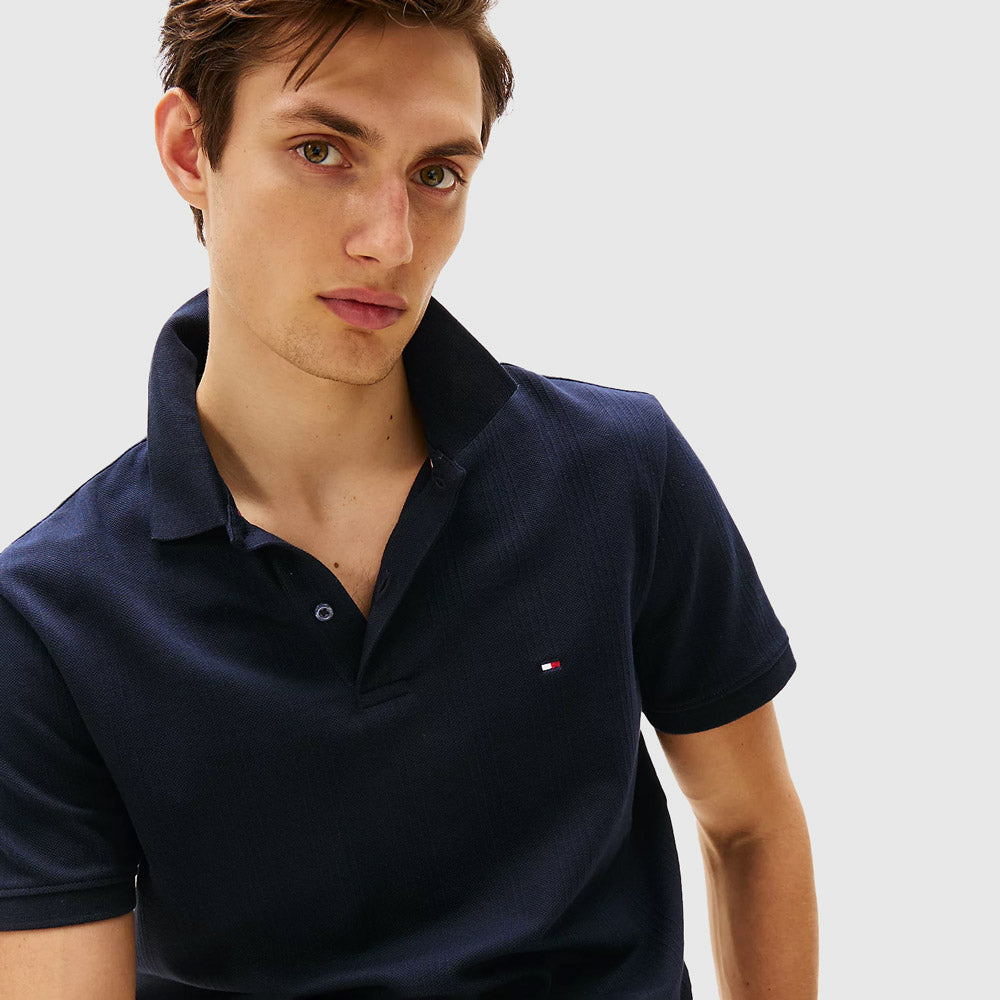 Vertical Stripe Regular Golfer - Navy