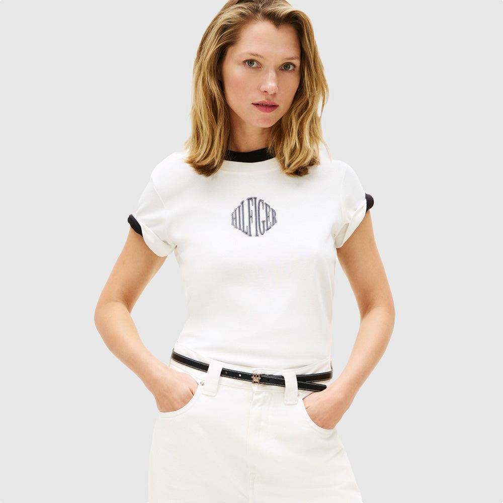 Tommy Hilfiger Varsity T-Shirt - Ecru |ThirdBaseUrban