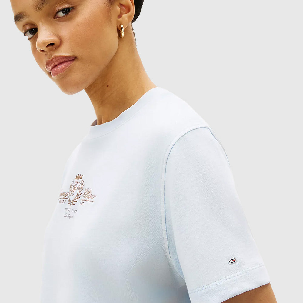 Varsity Crest Mordern T-Shirt - Light Blue