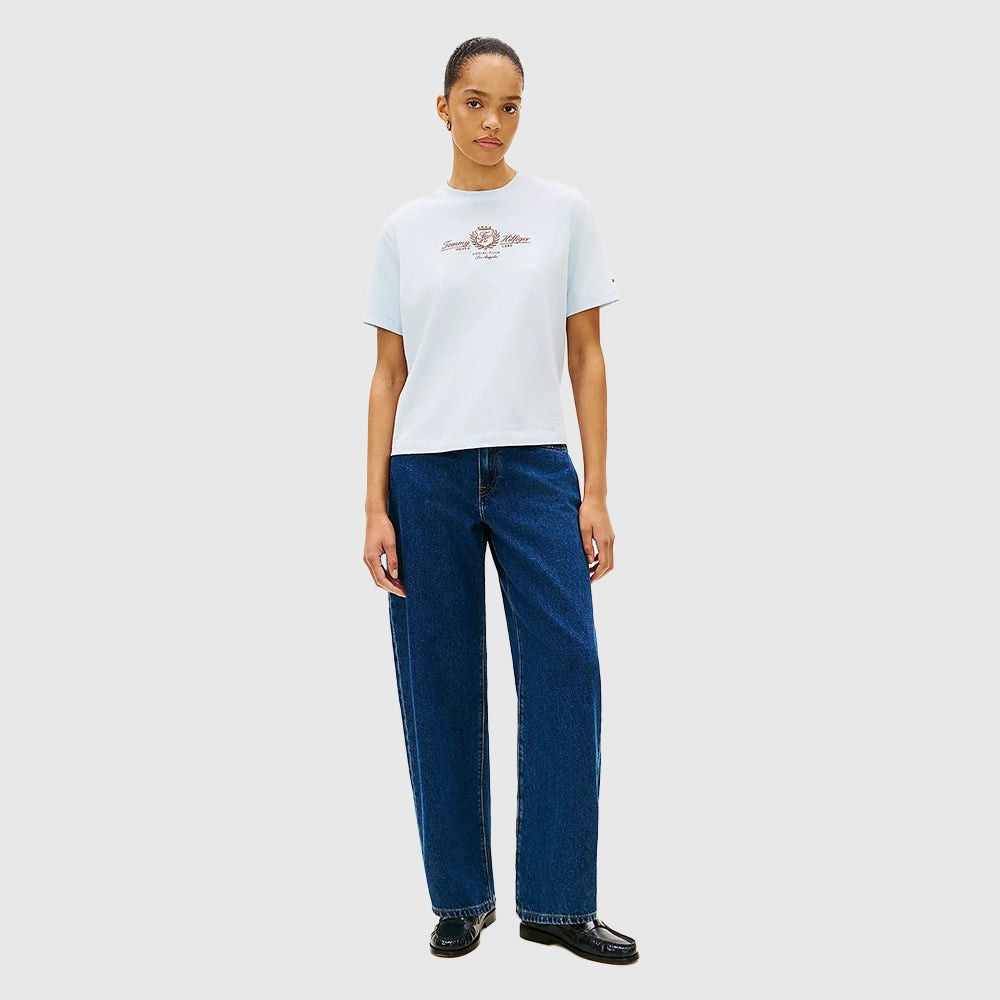 Varsity Crest Mordern T-Shirt - Light Blue