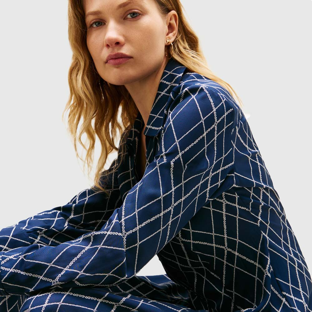Midi Dress - Navy Multi
